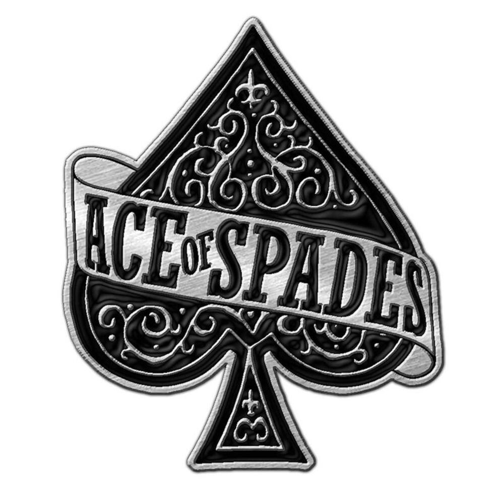 Motorhead Enamel Ace Of Spades Button / Black/Gray